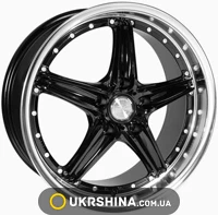 Литые диски League 208 FMBK W7 R17 PCD4x108 ET40 DIA73.1