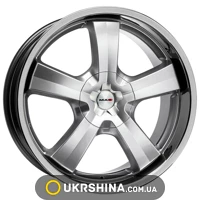 Литые диски Mak G-Five W9 R20 PCD5x112 ET50 DIA66.6 hyper silver / steel lip