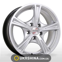 Литые диски Storm SM-232 W5.5 R13 PCD4x98 ET30 DIA58.6 Silver Fly