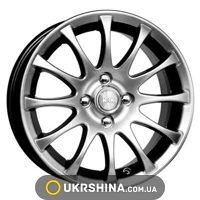 Литые диски КиК Ореол (КС159) W6.5 R15 PCD4x108 ET38 DIA67.1 блэк платинум